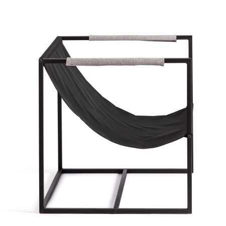 Кресло Charli серый и бежевый, ткань и металл, мягкое сиденье, с подлокотниками