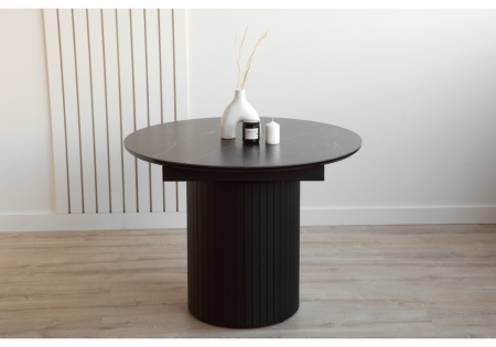 Керамический стол Лорен 100(140) shakespeare black, черный