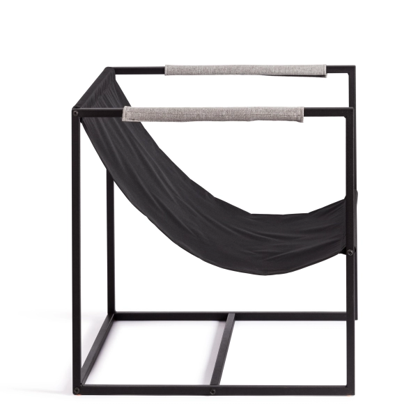 Кресло Charli серый и бежевый, ткань и металл, мягкое сиденье, с подлокотниками