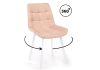 Стул на металлокаркасе Челси 360 П бежевый (zd 210), белый np