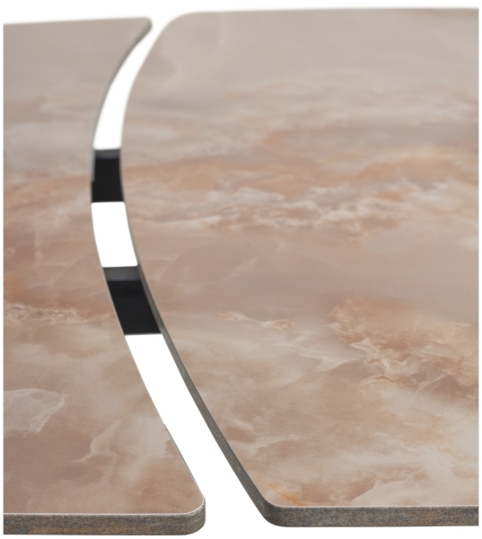 Стол BALDE 120 GLOSS AMBER JADE SOLID CERAMIC, BLACK