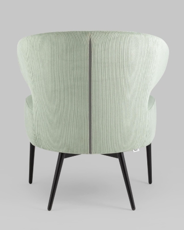 Кресло лаунж Royal Stripes велюр фисташковый