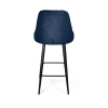 Стул полубарный Berg бархат синий, черный конус