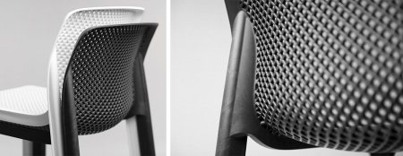Стул пластиковый барный Net Stool белый Стул пластиковый барный Net Stool белый