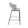 Стул полубарный Woddy бархат серый