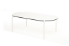 "Диего" журнальный стол из HPL 120х60 H40, каркас белый муар, "молочный"