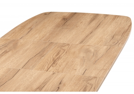 Стол деревянный Кортез 116(160)x77 раздвижной дуб табачный, черный