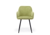 Стул на металлокаркасе Инфини зеленый (ocean 013), черный