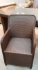 Кресло плетеное с бежевыми подушками Tagliamento Barcelona коричневый