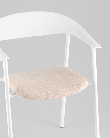 Стул Eila с подушкой пластик белый