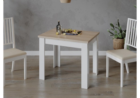 Стол деревянный Промо Тип 3 белый, дуб сонома светлый