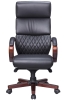 Компьютерное кресло President Wood экокожа черный