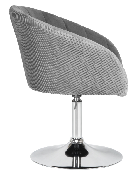 Кресло дизайнерское EDISON, серый велюр (1922-19)