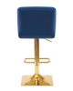 Набор 2 шт Стул барный GOLDIE, синий велюр (MJ9-117)