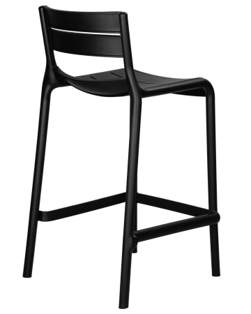 Стул NESSA черный, пластик, твердое сиденье, без подлокотников