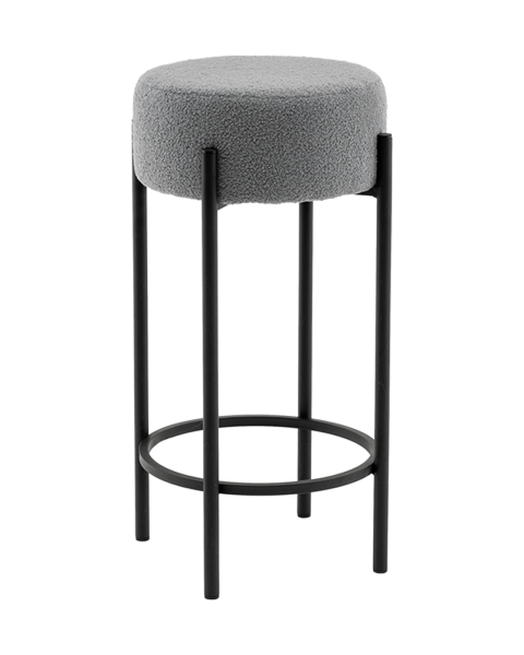 Стул барный Беккет букле светло-серый