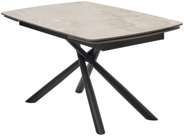 Стол RIVOLI 140 GLOSS AMBER JADE SOLID CERAMIC, BLACK