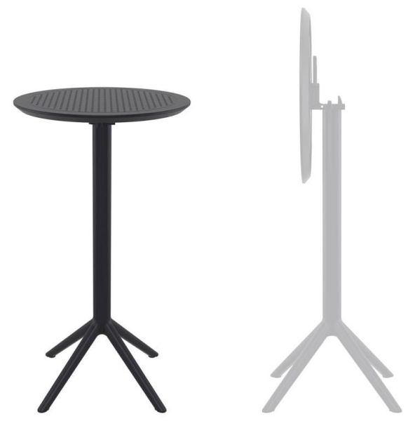 Стол пластиковый барный складной Sky Folding Bar Table 60 черный