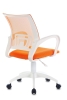 Кресло CH-W695NLT оранжевый TW-38-3 TW-96-1 сетка и ткань крестовина пластик пластик белый