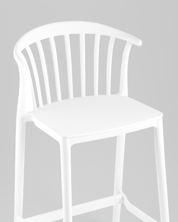 Стул полубарный Campo пластик белый