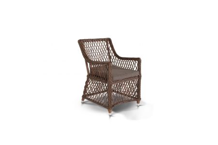 Плетеное кресло "Латте" из искусственного ротанга, цвет коричневый
