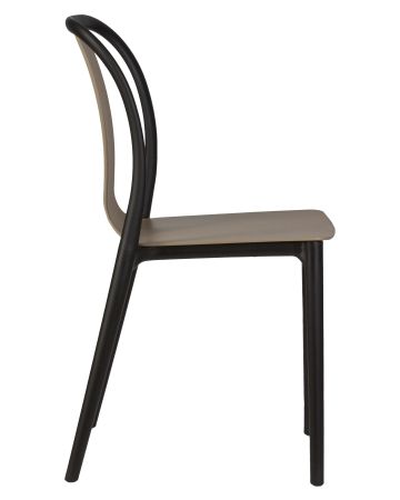 Стул обеденный ADAM черный, бежевый