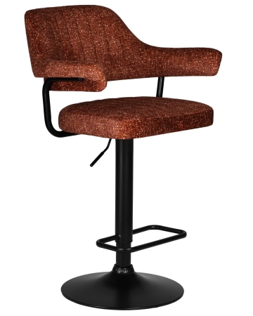 Стул барный CHARLY BLACK терракотовый твид LEO56