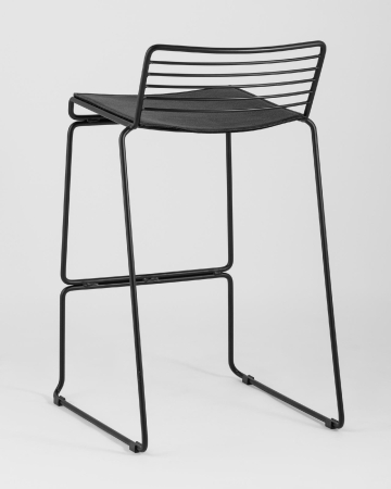 Стул полубарный DANNY черный, с черной подушкой 4 шт.