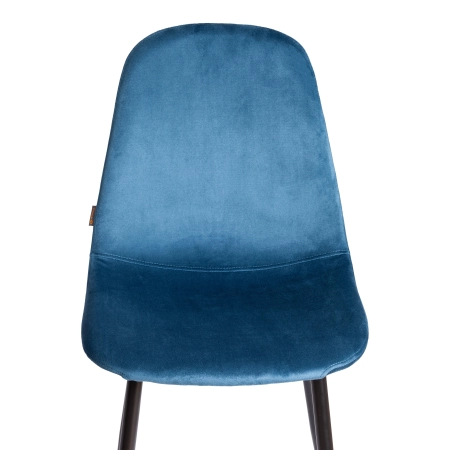 Стул BREEZE (mod. JSC-58) велюр и металл, синий, черный
