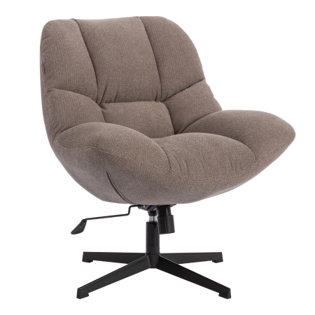 Кресло лаунж Relax/Релакс с пуфом светло-серый