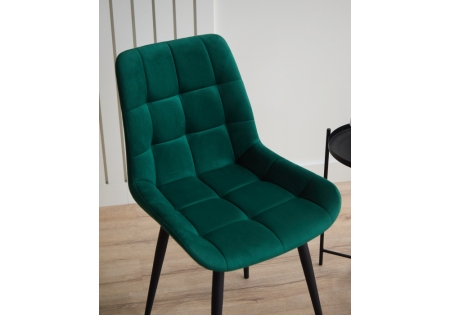 Стул на металлокаркасе Челси 360 К зеленый (zd 667), черный np