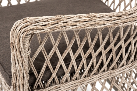 "Эспрессо–80 L" обеденная группа плетеная, цвет бежевый