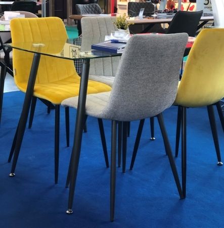 Стул DUBLIN G108-22 золотая осина велюр, черный каркас