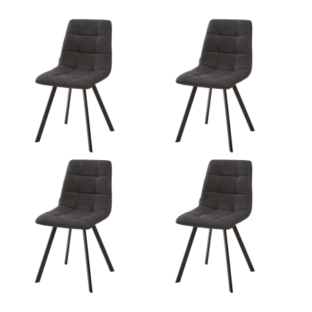 Стул CHILLI SQUARE RU-08 антрацит, PU, черный каркас