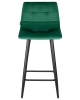 Набор 2 шт Стул полубарный OLIVIA, черные матовые ножки, зеленый велюр (108-64)