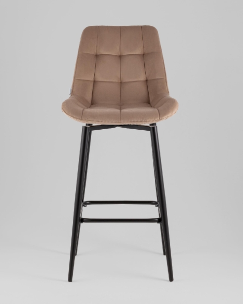 Стул барный Флекс с поворотным механизмом велюр капучино