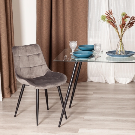 Стул ABRUZZO (mod. 8060) светло-серый, черный