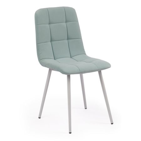 Стул CHILLY MAX велюр и металл, 45х54х90 см, бирюзовый 20, белый