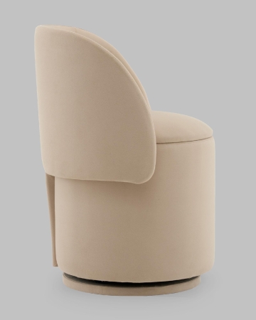 Пуф-трансформер Таунсвилл вращающийся с ящиком велюр бежевый