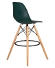 Стул барный DSW BAR ножки светлый бук темно-зеленый G-13