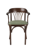 Стул Венский темный тон, букле зеленый MOSS 615, дуги назад