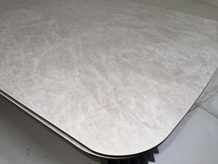 Стол ASTRID 200 TL-102 бежевый мрамор, испанская керамика, темно-серый