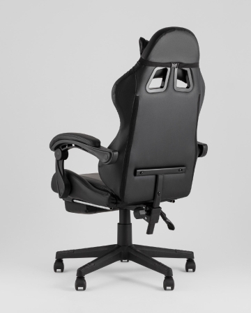 Кресло спортивное Prophet TopChairs с оттоманкой черный