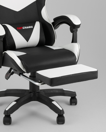 Кресло спортивное TopChairs MG-7019 черно-белый фото в интернет-магазине Stoolmarket