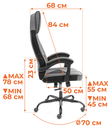 Кресло Arena metalBL серое