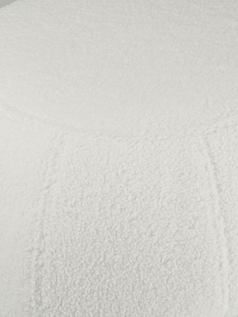 Пуф круглый Флойд белый экомех HUSH 000