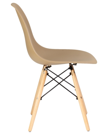 Набор 4 шт Стул обеденный DSW, ножки светлый бук бежевый (GR-03)