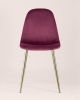 Стул Валенсия велюр бордо золотые ножки