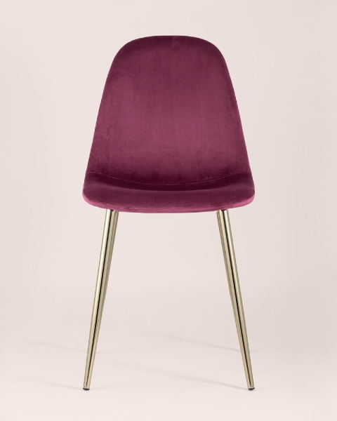 Стул Валенсия велюр бордо золотые ножки Стул Валенсия велюр бордо золотые ножки