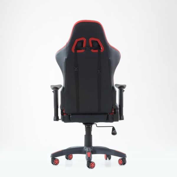 Игровое кресло K-52 черно-красная экокожа